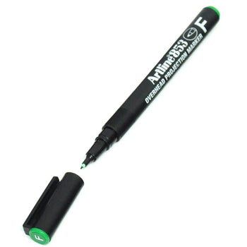 Marcador Permanente Fino Artline 853 0,5mm Verde 12un