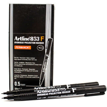 Marcador Permanente Fino Artline 853 0,5mm Verde 12un