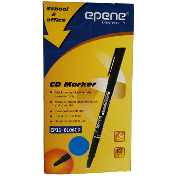 Marcador Permanente Fino Epene 0106CD 0,6mm Azul 1un