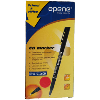 Marcador Permanente Fino Epene 0106CD 0,6mm Vermelho 1un