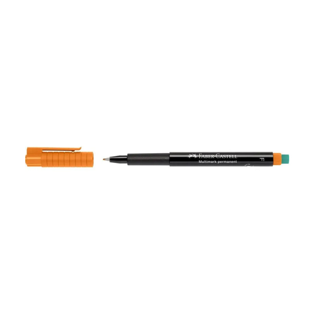 Marcador Permanente Fino Faber-Castell 0,7mm Laranja 1un