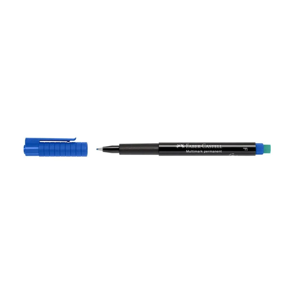 Marcador Permanente Fino Faber-Castell 0,7mm Azul 1un