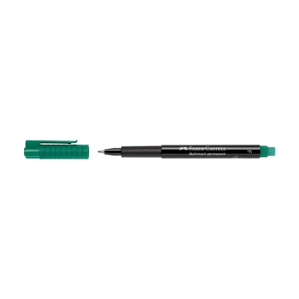 Marcador Permanente Fino Faber-Castell 0,7mm Verde 1un