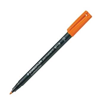 Marcador Permanente Fino Lumocolor 318F 0,6mm Laranja 1un