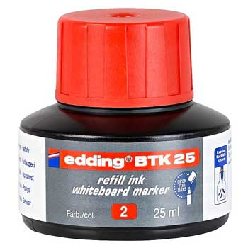 Recarga Marcador Quadros Brancos Edding BTK25 Vermelho 25ml