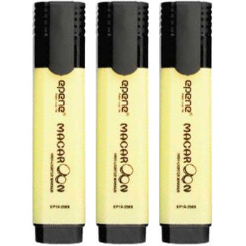 Marcador Fluorescente Epene EP10-2009 Amarelo Pastel 3un