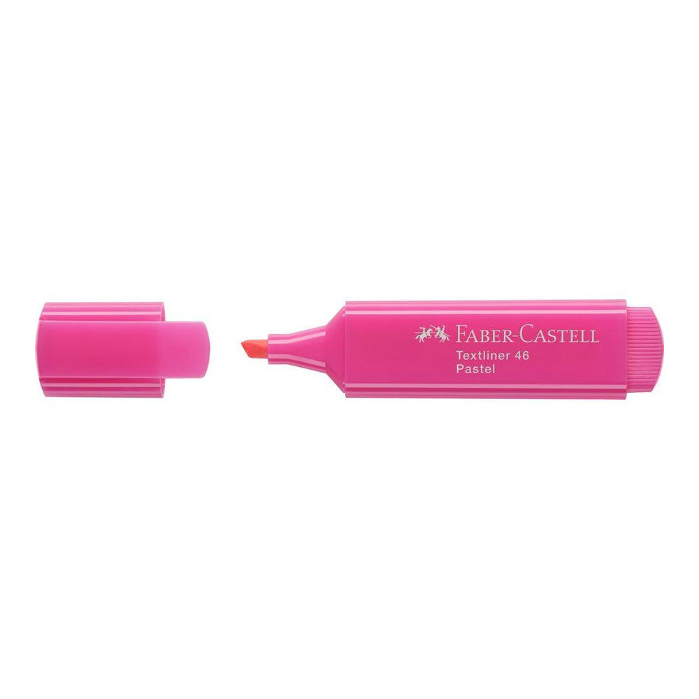 Marcador Fluorescente Faber Textliner 46 Rosa Pastel 10un