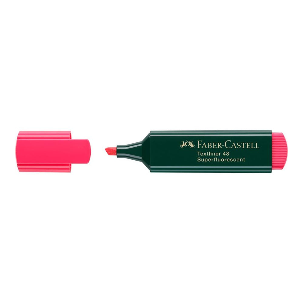 Marcador Fluorescente Faber Textliner 48 Vermelho 10un