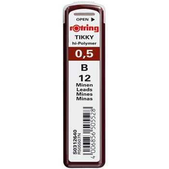 Minas Grafite 0,5mm B Rotring 12un