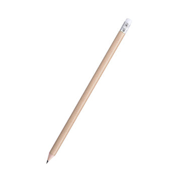 Lápis Grafite Madeira Natural com Borracha Branca 1un