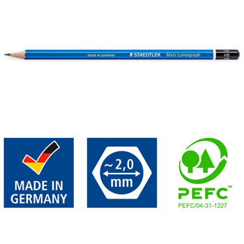 Lápis Grafite 100 G6 STAEDTLER Mars Lumograph Cx Metal 6un