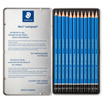 Lápis Grafite 100 G12 STAEDTLER Mars Lumograph Cx Metal 12un