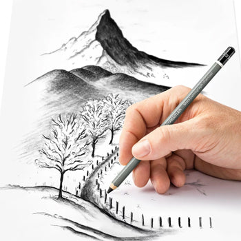 Lápis Carvão 100C STAEDTLER Charcoal + Esfuminho 3un