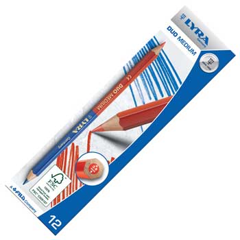 Lápis Bicolor Azul/Vermelho Lyra Duo Médio 1un