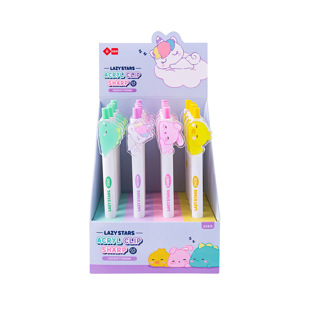 Lapiseira 0,5mm Lazy Stars c/Clip Sortido 1un