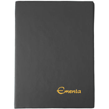 Porta Ementas A4 4 Bolsas Cinza