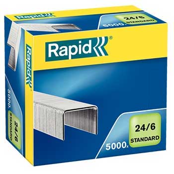 Agrafos 24/6 Rapid (2/20 Folhas) Cx5000un