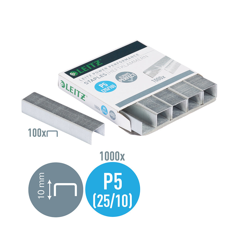 Agrafos P5 60Fls para Agrafador Leitz 5552 cx1000un