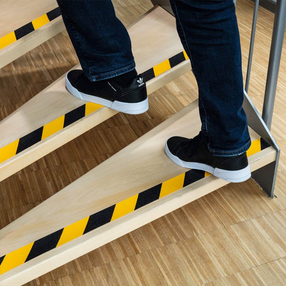 Fita Adesiva Antiderrapante 50mmx15m Duraline Preto/Amarelo