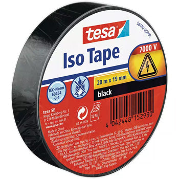 Fita Adesiva Tesa Isolamento Elétrico 19mmx20m Preto
