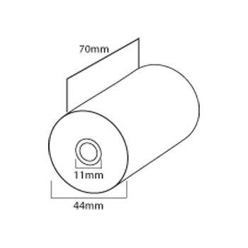 Rolo Papel 44x70x11mm 60gr 10un