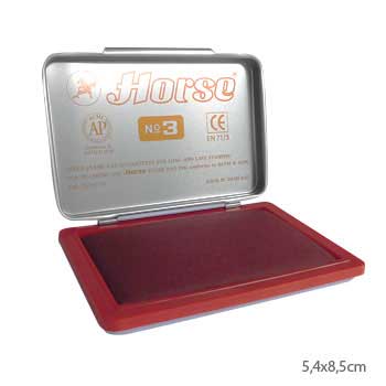 Almofada Carimbos Nº3 5,4x8,5cm Horse Vermelho