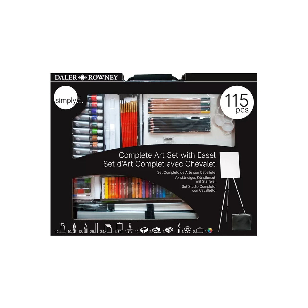 Conjunto Pinturas Complete Art Easel Studio Set 115un