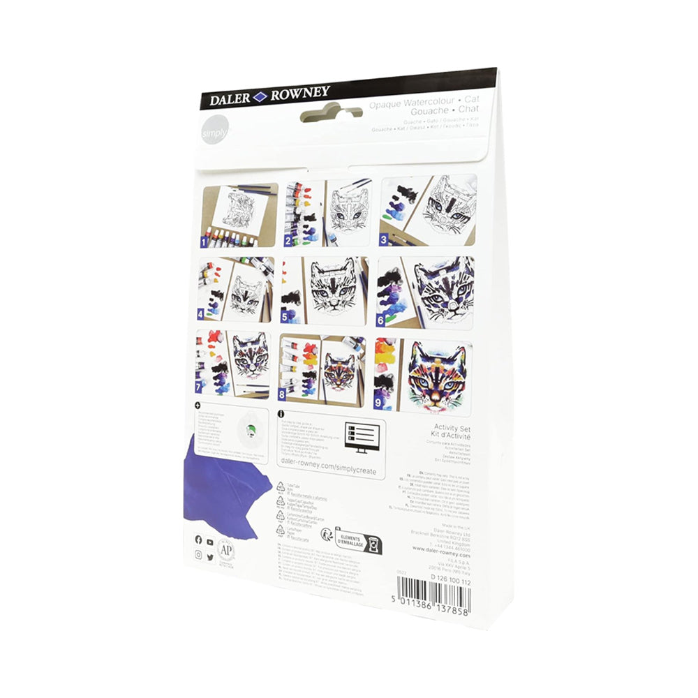 Conjunto Simply Activity Set Gouache Gato