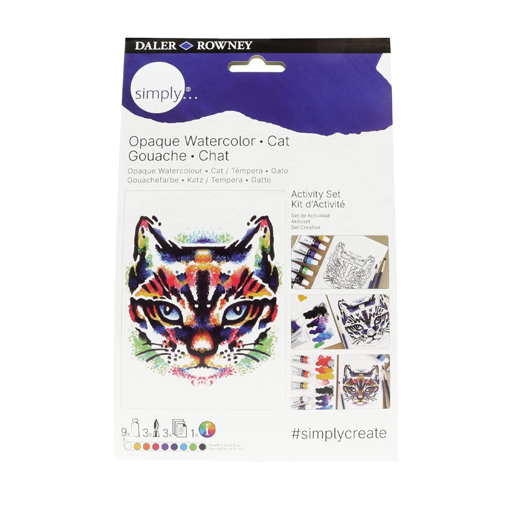 Conjunto Simply Activity Set Gouache Gato