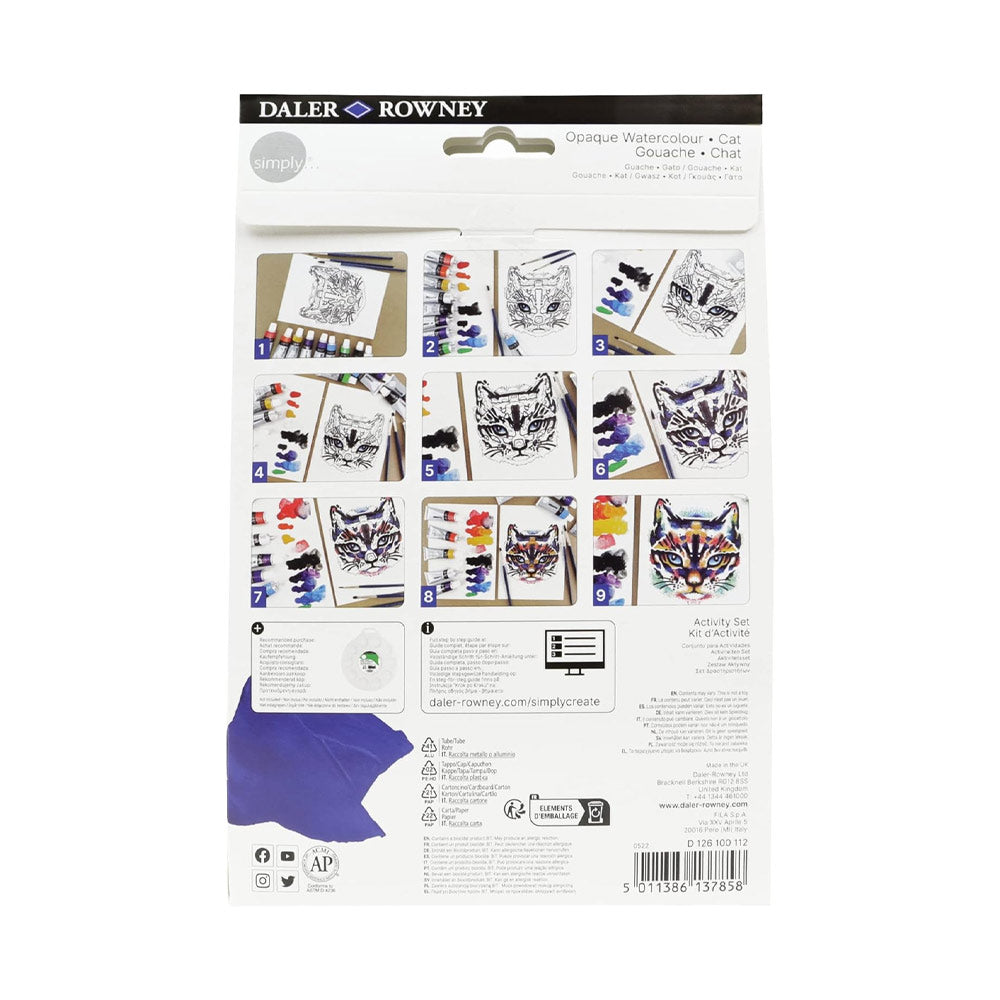Conjunto Simply Activity Set Gouache Gato