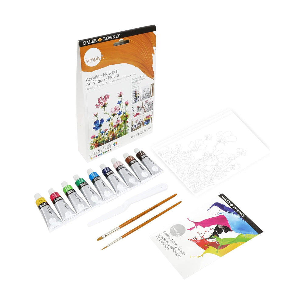 Conjunto Simply Activity Set Acrílico Flores