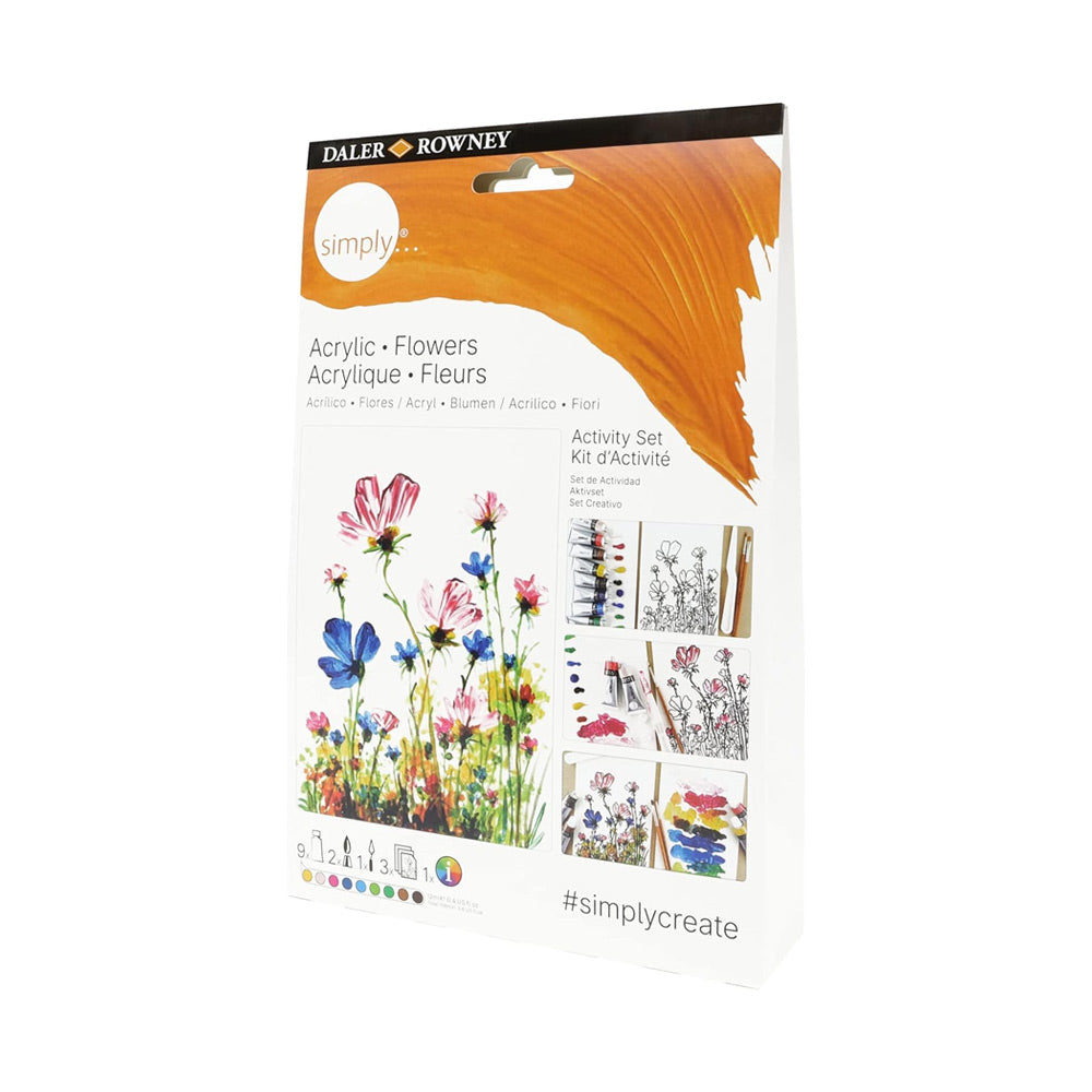 Conjunto Simply Activity Set Acrílico Flores