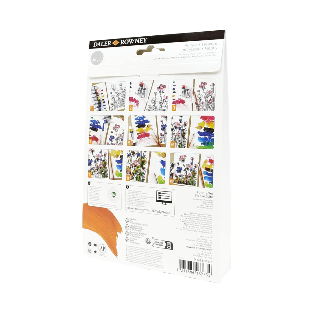 Conjunto Simply Activity Set Acrílico Flores