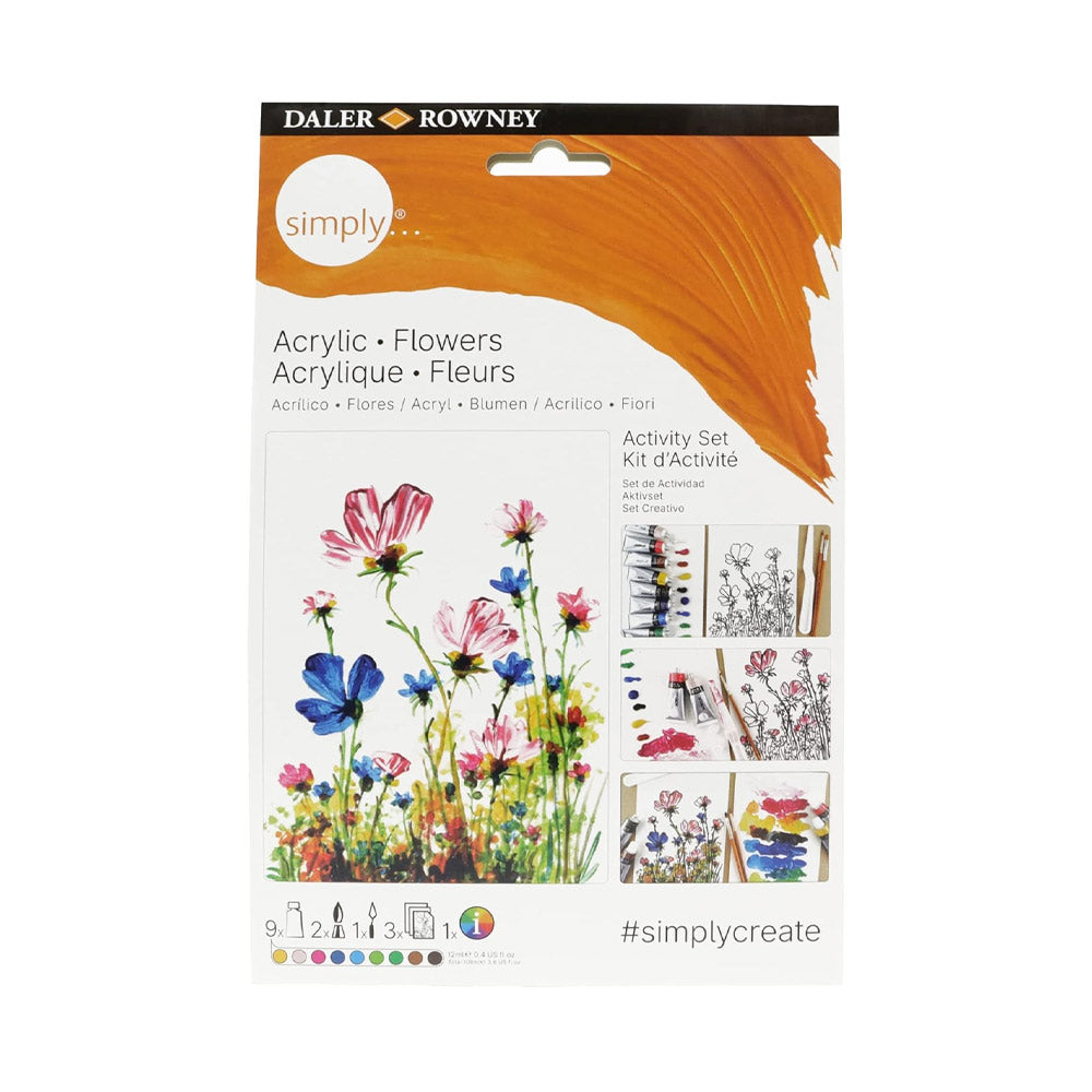 Conjunto Simply Activity Set Acrílico Flores