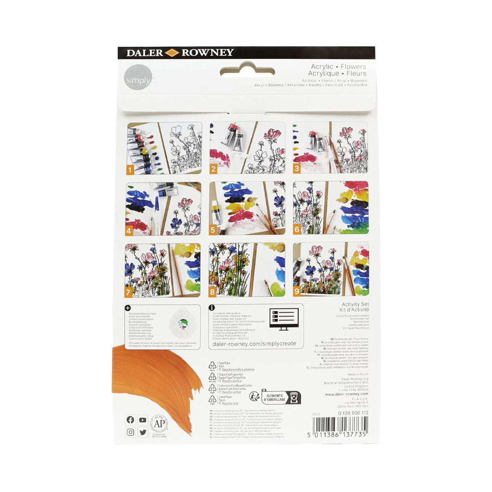 Conjunto Simply Activity Set Acrílico Flores