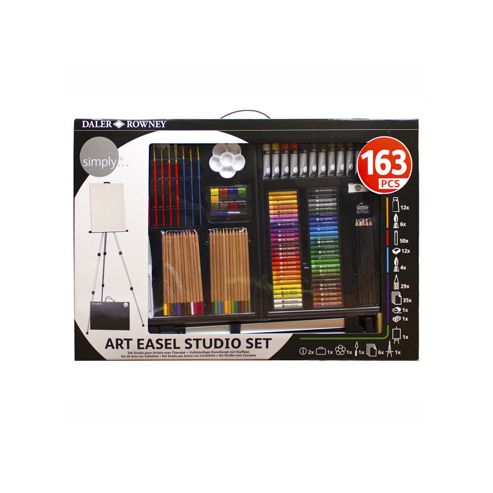 Conjunto Pinturas Complete Art Easel Studio Set 163un