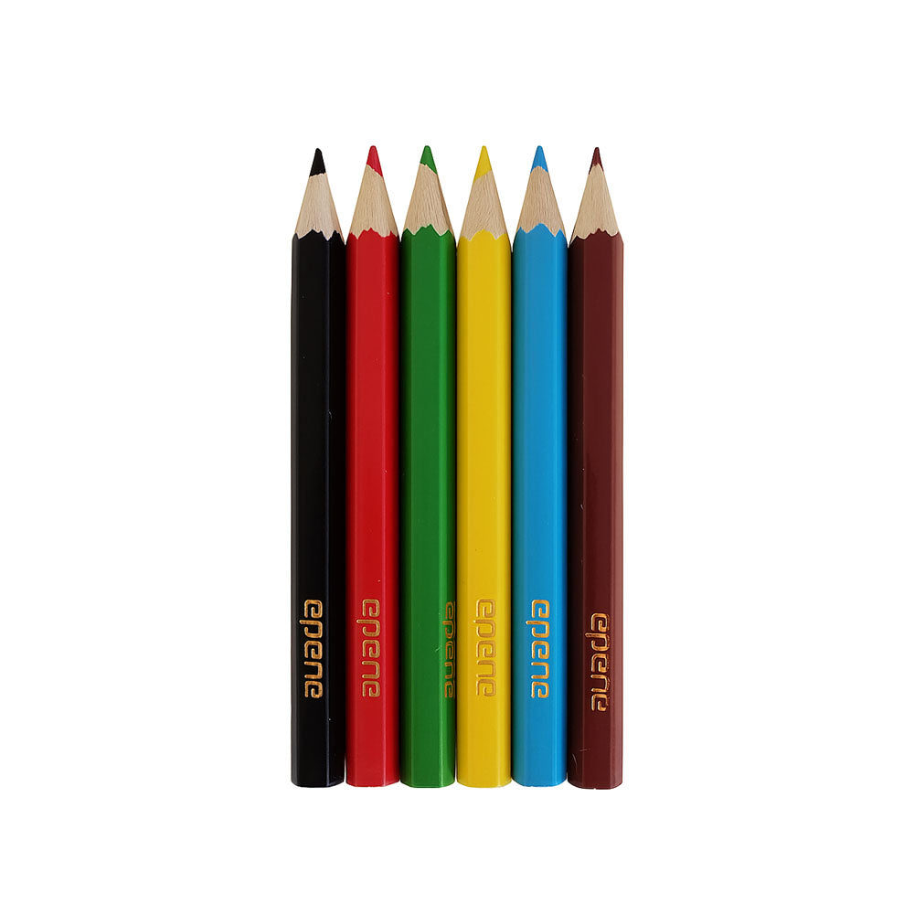 Lápis Cor 06un Cx Cartão Epene 09cm