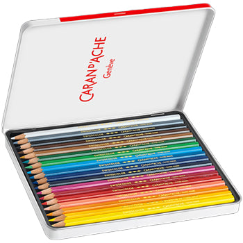 Lápis Cor Aguarelável 18un Cx Metal Caran DAche Swisscolor