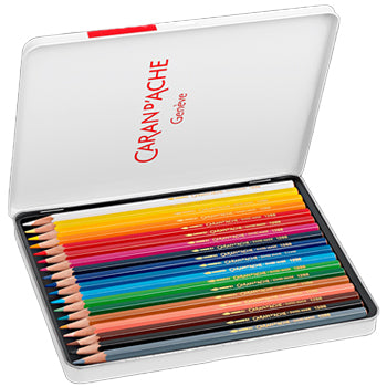 Lápis Cor Aguarelável 18un Cx Metal Caran DAche Fancolor