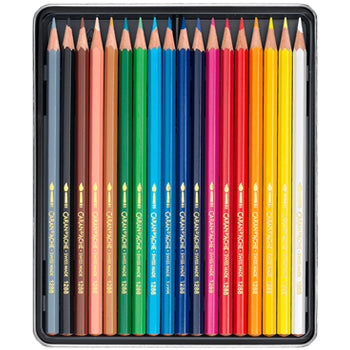 Lápis Cor Aguarelável 18un Cx Metal Caran DAche Fancolor