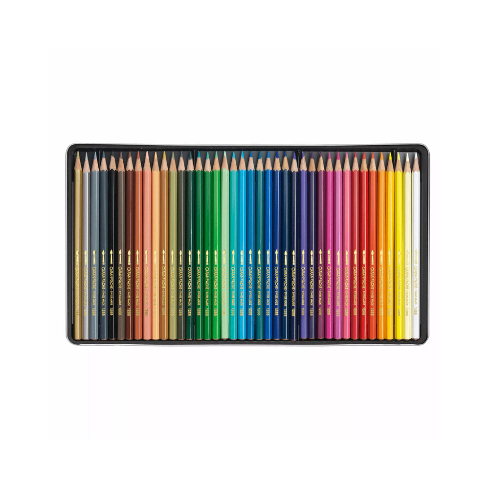 Lápis Cor Aguarelável 40un Cx Metal Caran DAche Fancolor