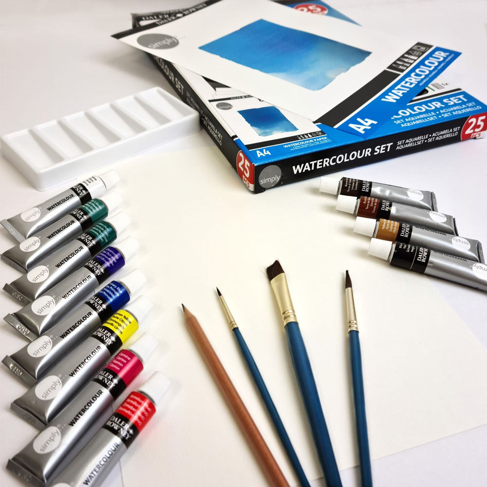 Conjunto Pinturas Simply Set Aguarela 25 Peças