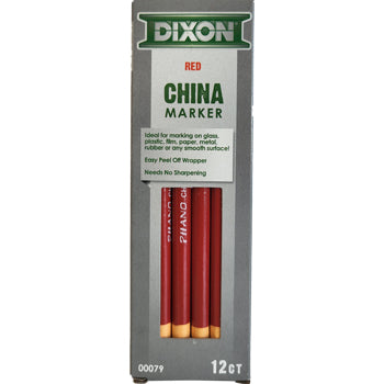 Lápis Dermatográfico Dixon Marker Vermelho Cx 12un