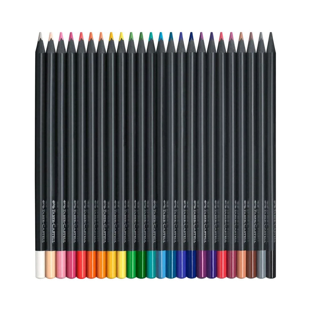 Lápis Cor 24un Cx Cartão Faber-Castell Black Edition 18cm
