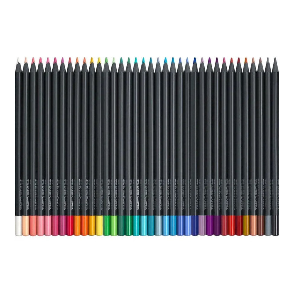 Lápis Cor 36un Cx Cartão Faber-Castell Black Edition 18cm