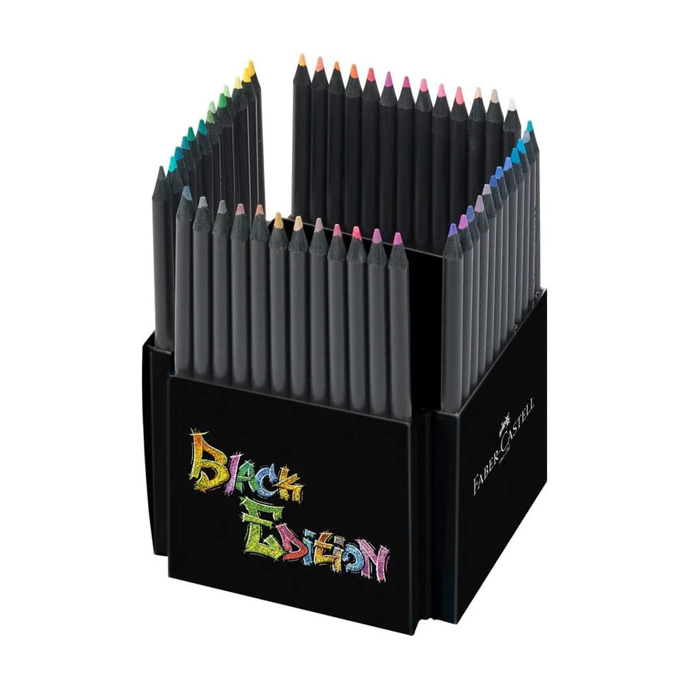 Lápis Cor 50un Cx Cartão Faber-Castell Black Edition 18cm