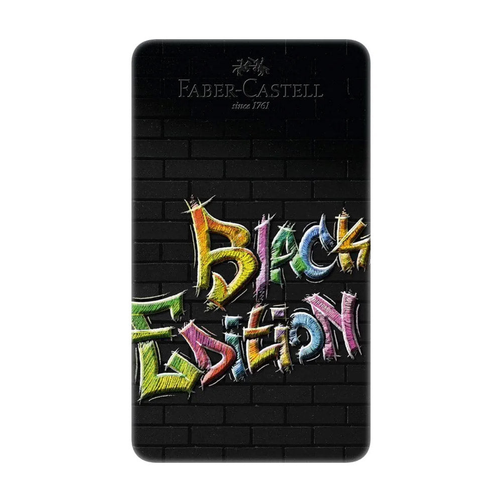 Lápis Cor 12un Cx Metal Faber-Castell Black Edition 18cm
