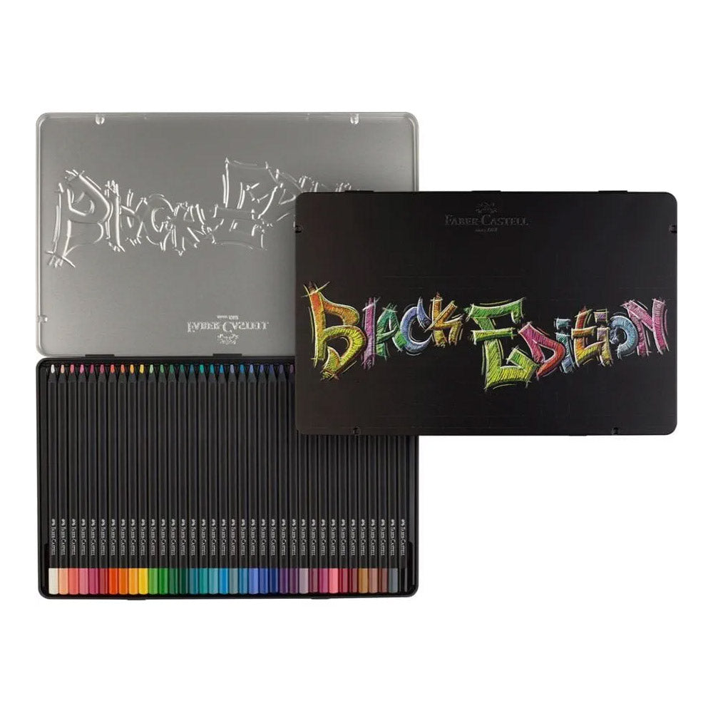 Lápis Cor 36un Cx Metal Faber-Castell Black Edition 18cm