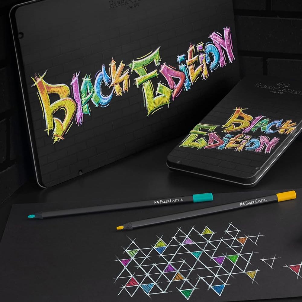 Lápis Cor 36un Cx Metal Faber-Castell Black Edition 18cm