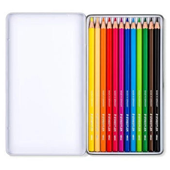 Lápis Cor Aguarelável 12un Cx Metal STAEDTLER 14610C M12